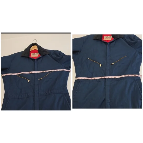Vintage Walls Blizzard Pruf Coveralls Insulated Blue Size L/XL **